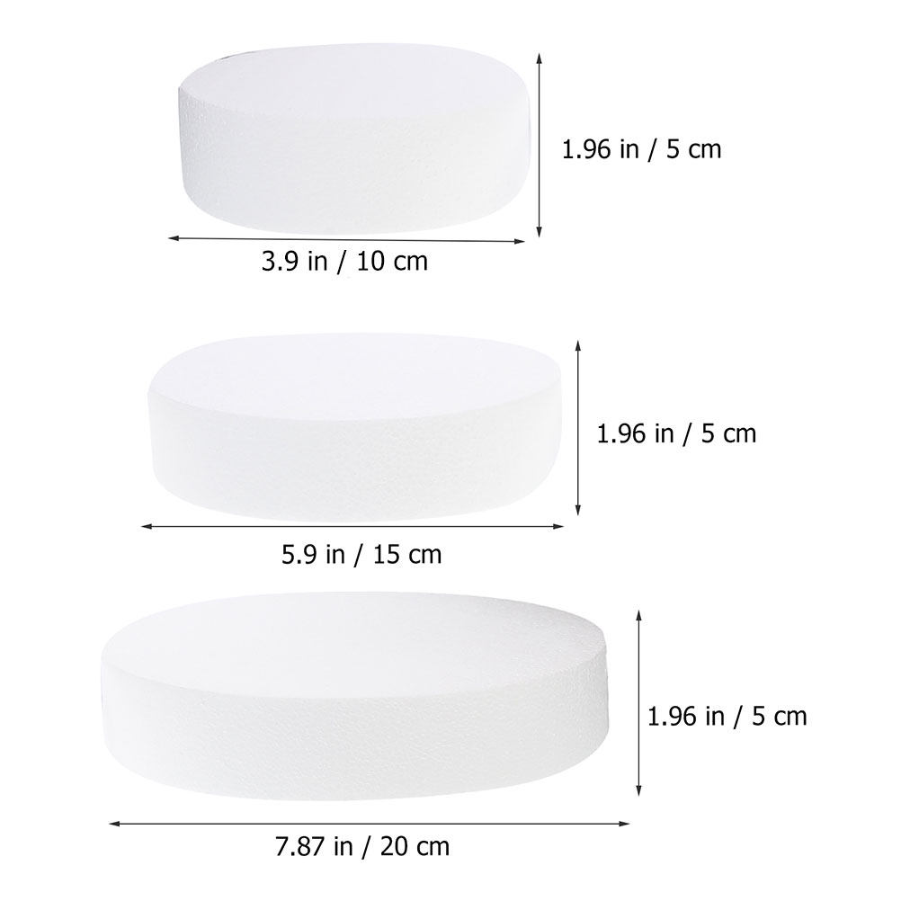 3Pcs Cake Dummy Foam Display W - Wedding Supply Decor avaliação e preço
