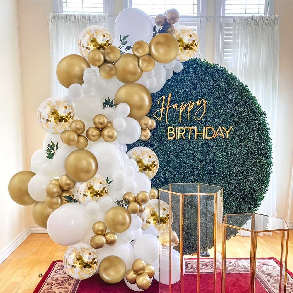 101pcs White Golden Balloons G - Wedding Supply Kit avaliação e preço