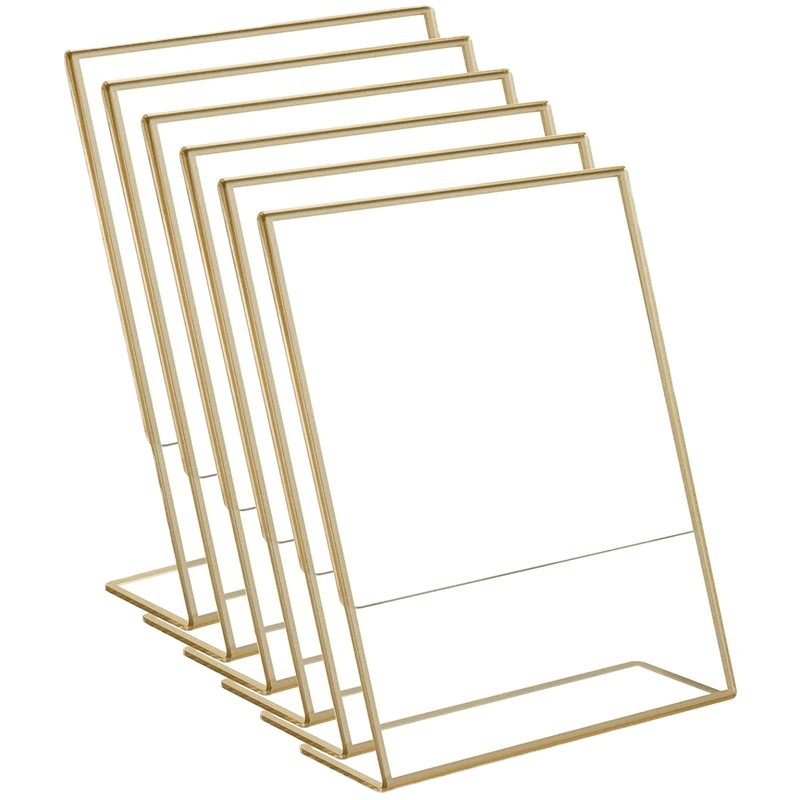 6Pack 8.5 X 11 Acrylic Sign Ho - Table Number Gold avaliação e preço