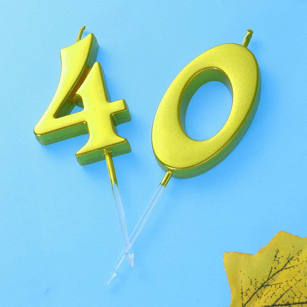 2Pcs Birthday Number 40 Golden - Wedding Supply Decor avaliação e preço