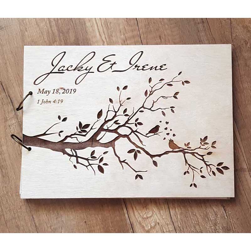 Personalized Engraved  Wooden  - Personalized Guest Book avaliação e preço