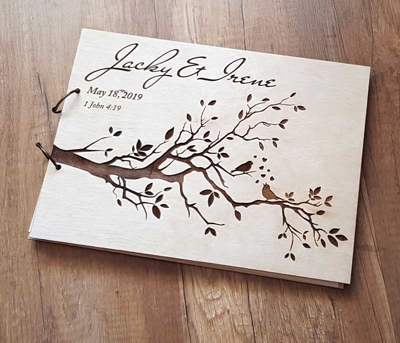 Personalized Engraved  Wooden  - Personalized Guest Book avaliação e preço