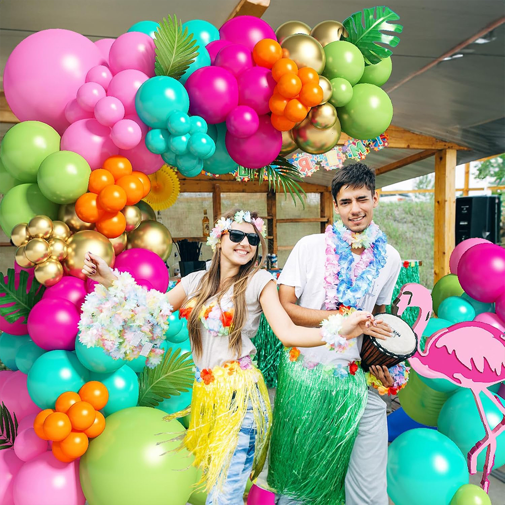 138Pcs Summer Tropical Balloon - Wedding Supply Kit avaliação e preço