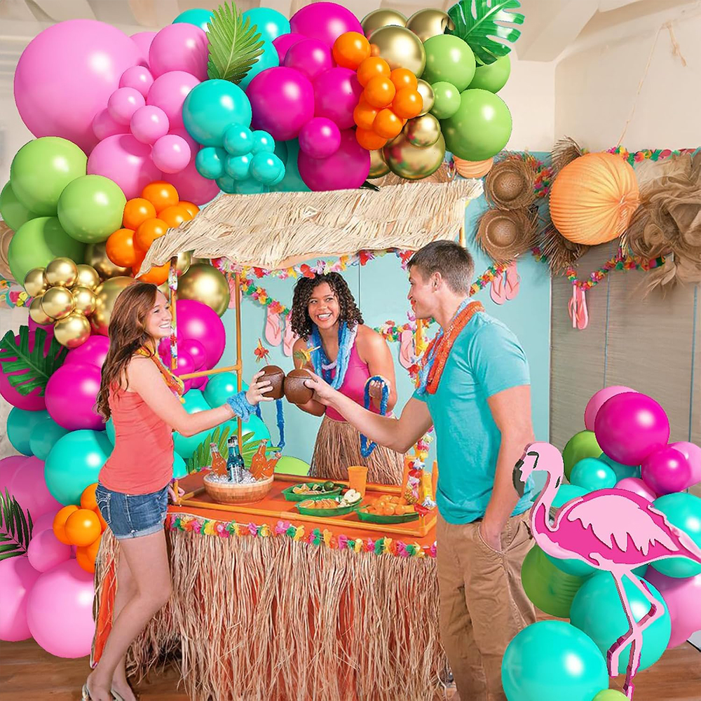 138Pcs Summer Tropical Balloon - Wedding Supply Kit avaliação e preço