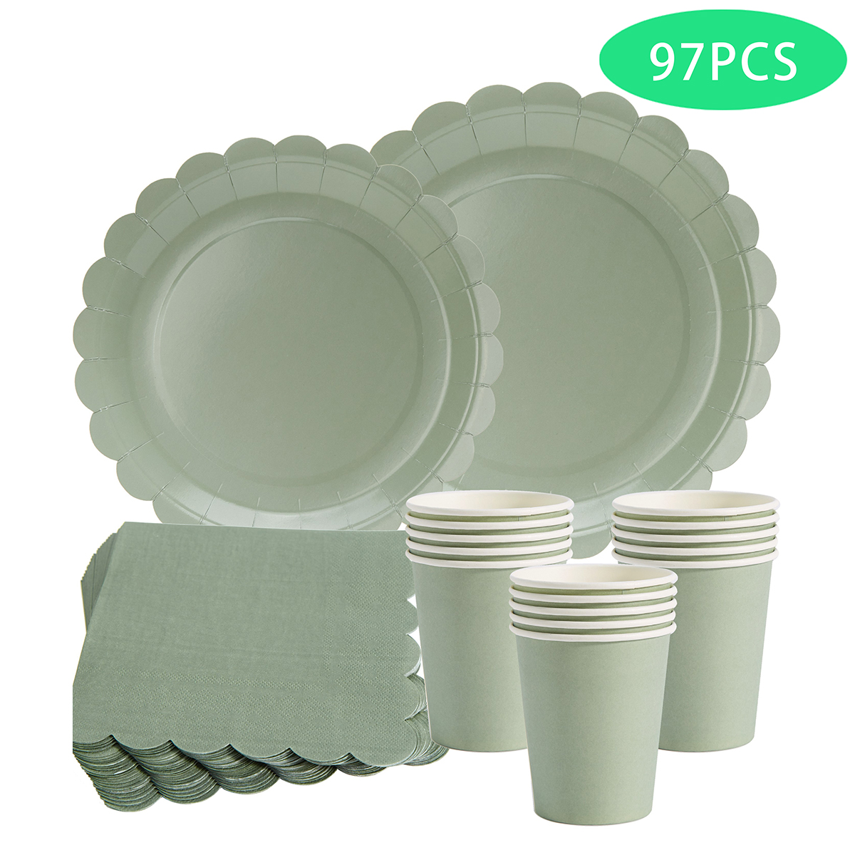 97pcs/set Disposable Tableware - Wedding Supply Decor avaliação e preço