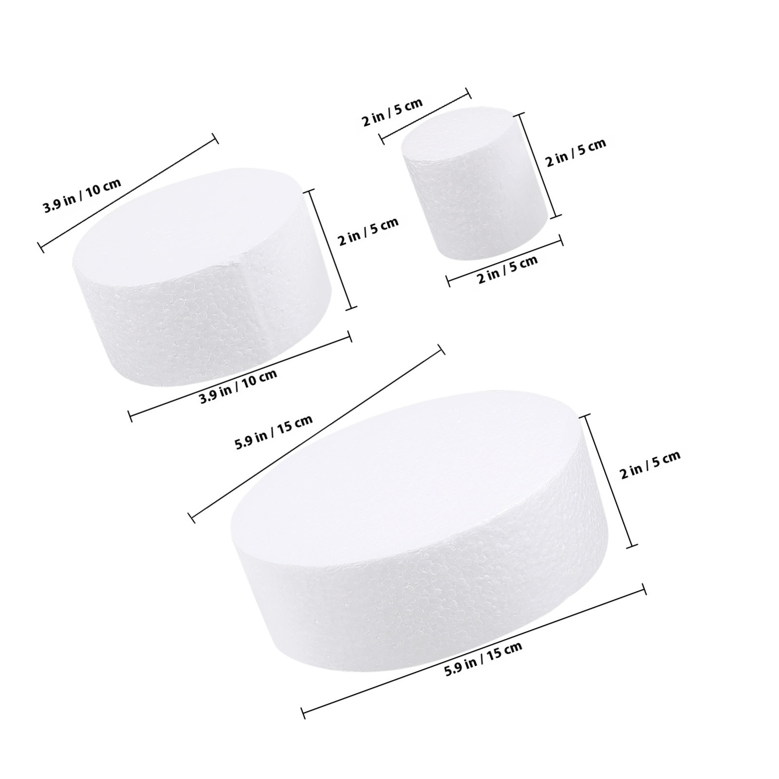 3Pcs DIY Round Cake Dummies Ba - Wedding Supply Decor avaliação e preço