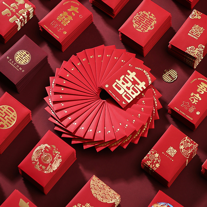 50pcs Chinese New Year Red Env - Wedding Envelopes avaliação e preço