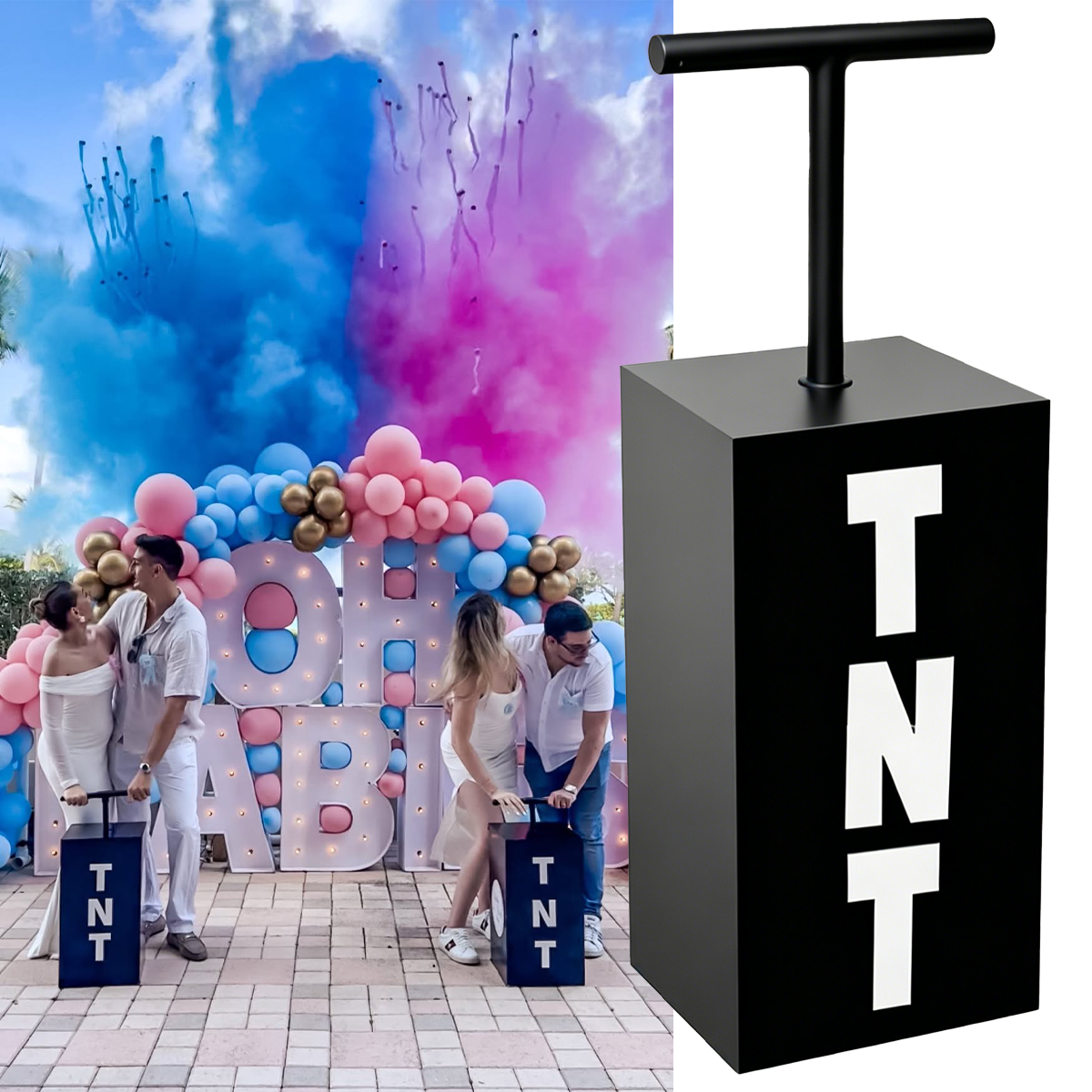 Tnt Gender Reveal Machine Kit  - Wedding Supply Kit avaliação e preço