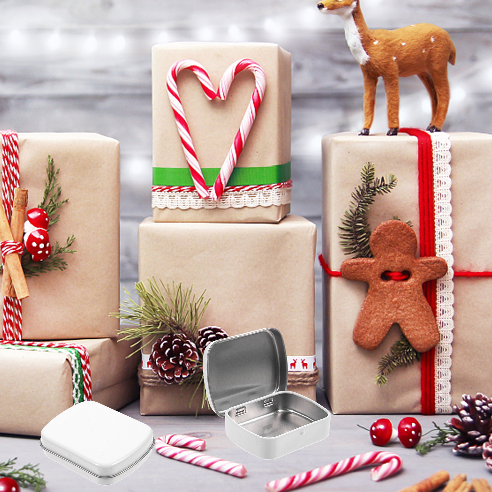 10Pcs Mini Tin Box Portable Sm - Wedding Favor Box avaliação e preço