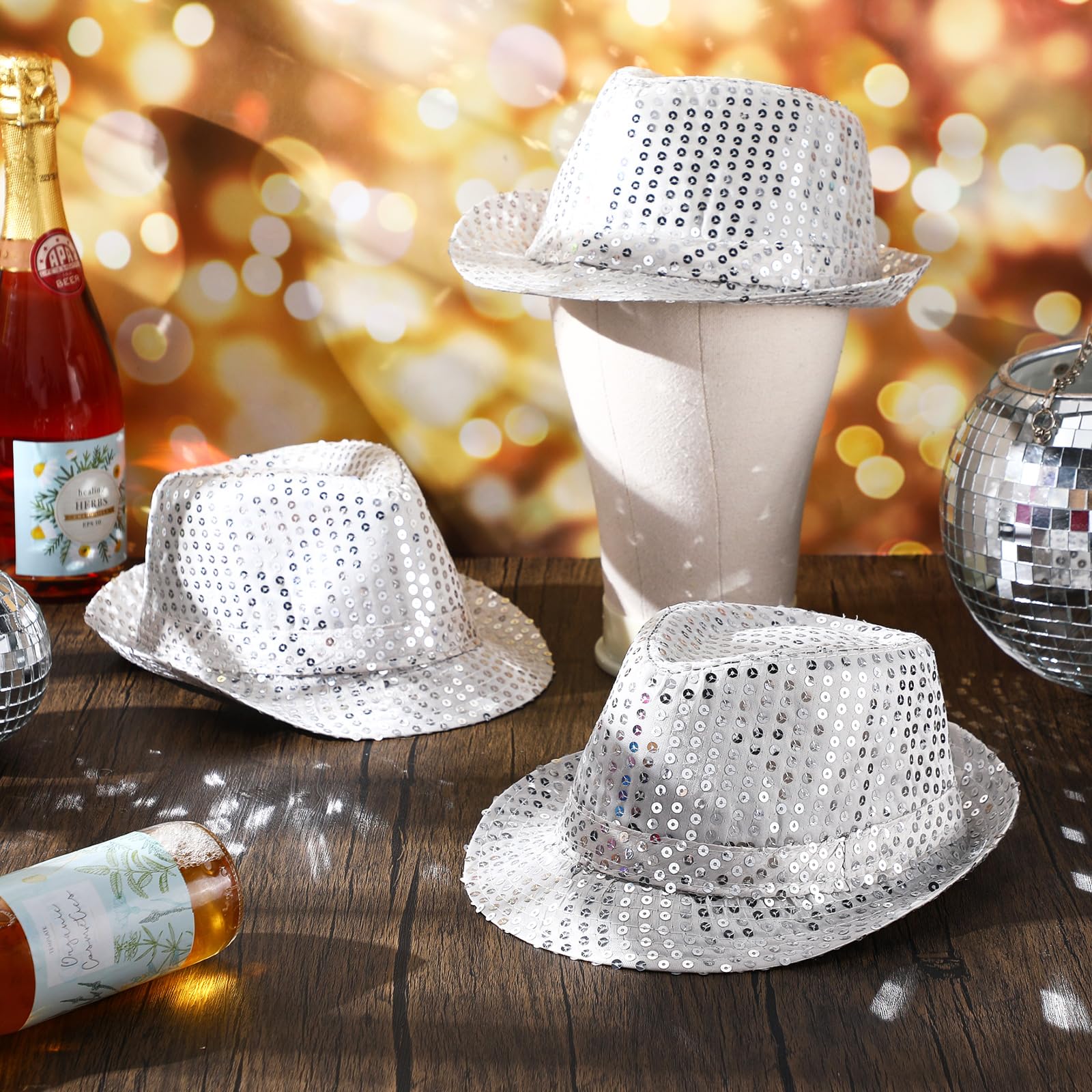 12-36Pcs Sequin Hats Bulk Glit - Wedding Supply Bulk avaliação e preço