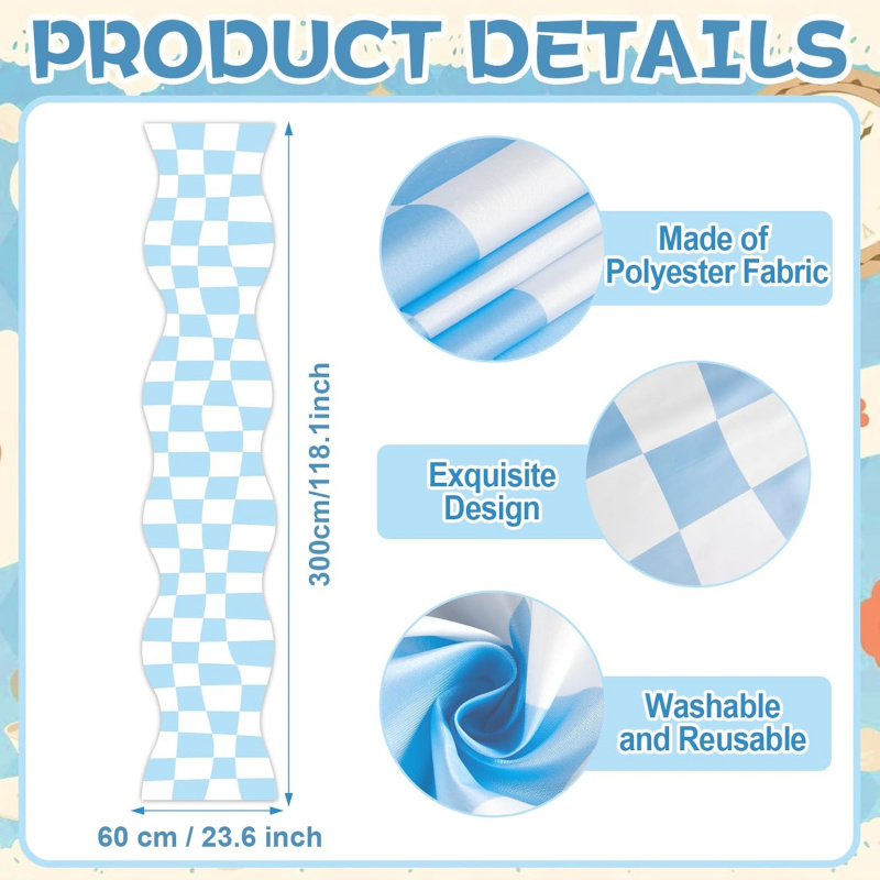 VIKAMA Checkerboard Runner Rug - Wedding Tap avaliação e preço