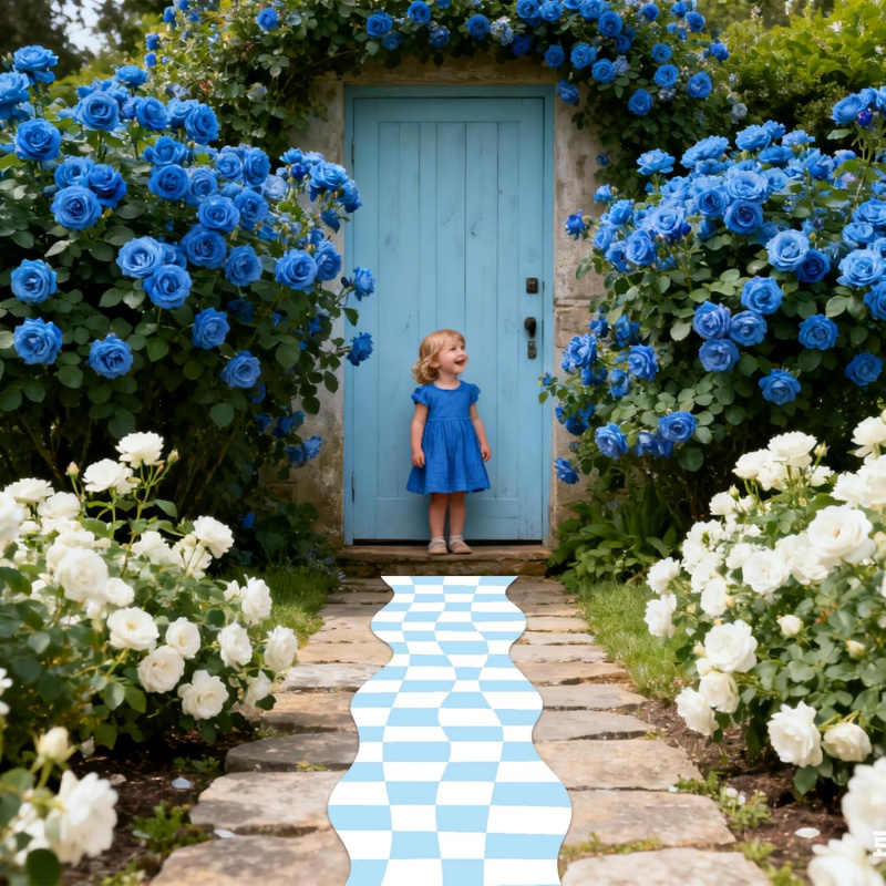 VIKAMA Checkerboard Runner Rug - Wedding Tap avaliação e preço