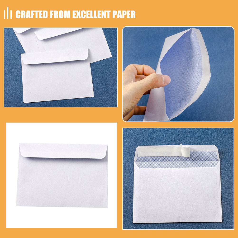 100Pcs Letter Size White Envel - Wedding Envelopes avaliação e preço