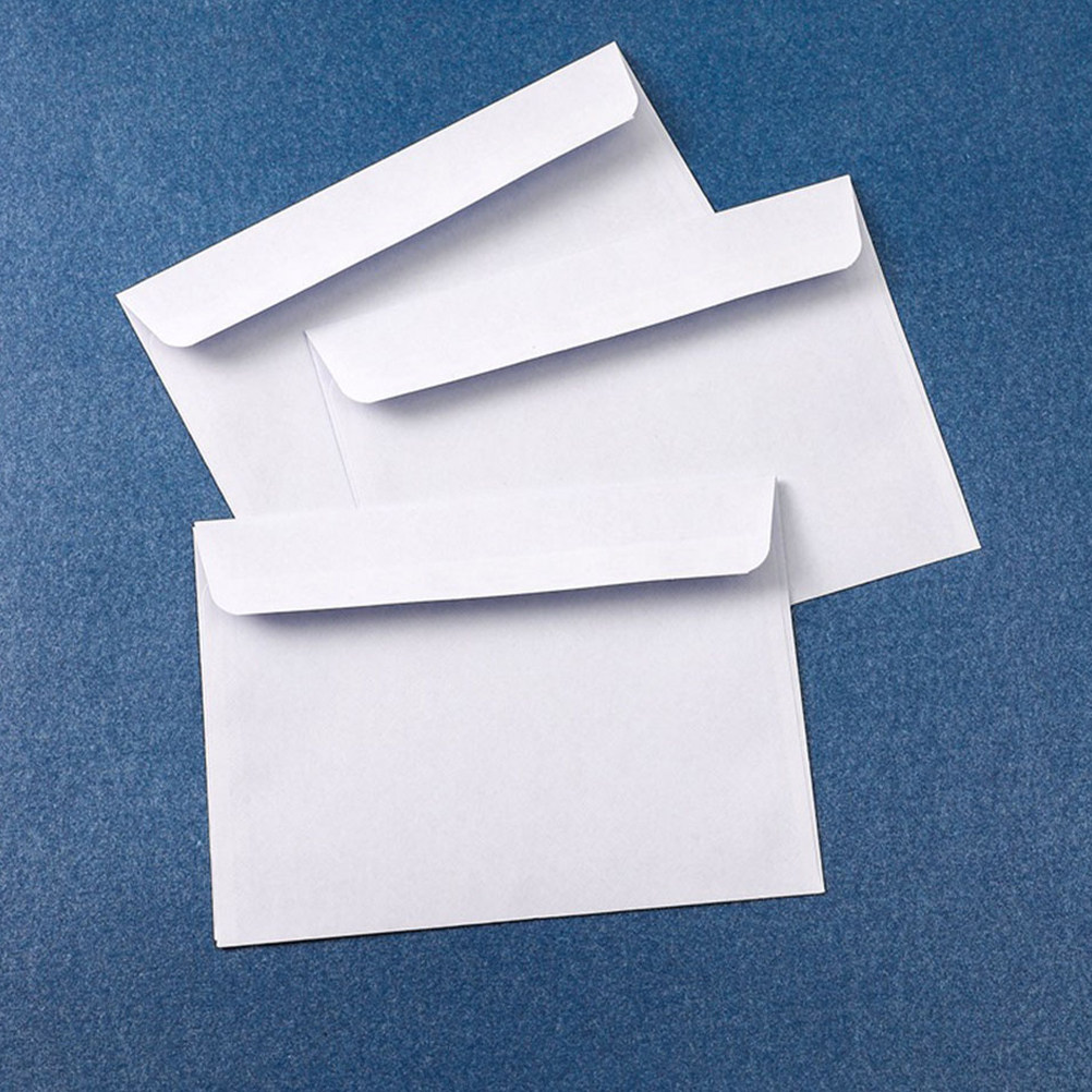 100Pcs Letter Size White Envel - Wedding Envelopes avaliação e preço