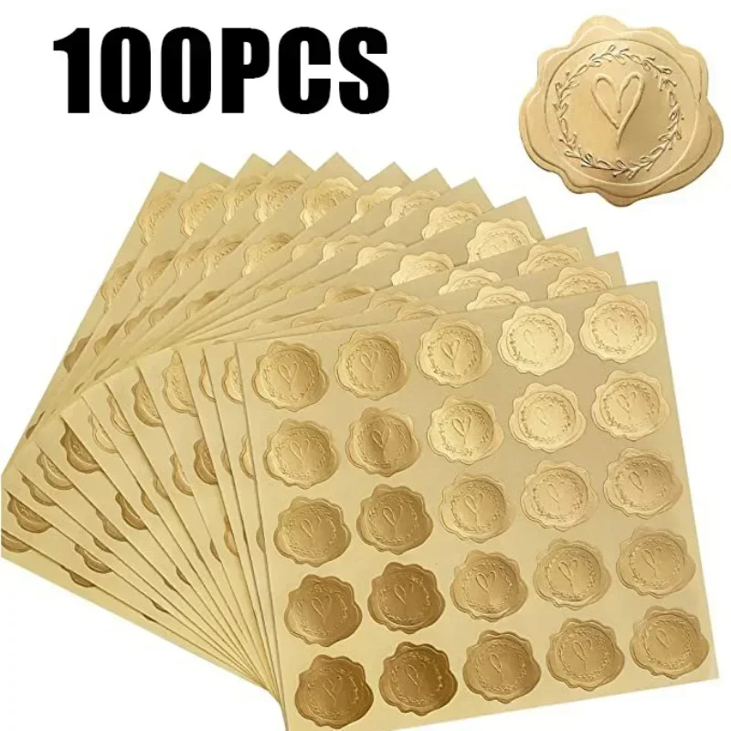 25/100Pcs Gold Embossed Heart  - Wedding Envelopes avaliação e preço