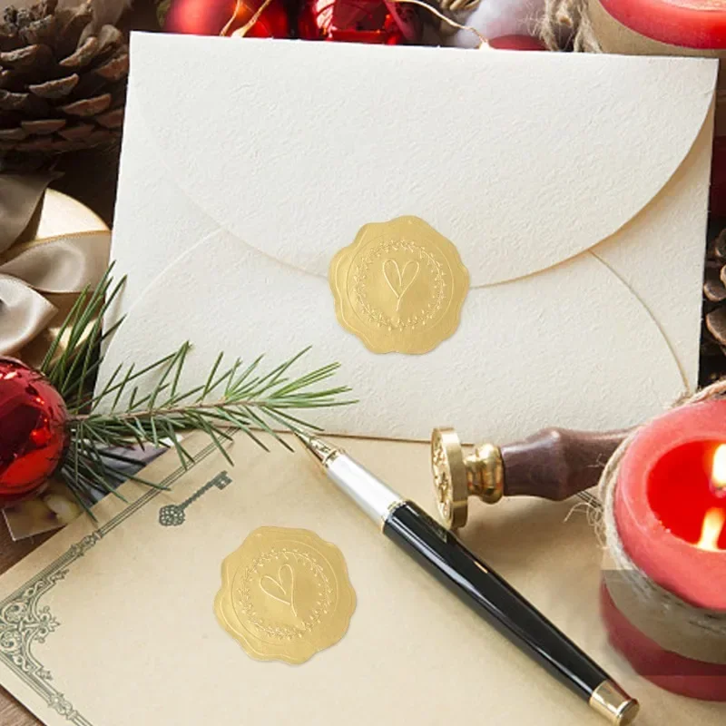 25/100Pcs Gold Embossed Heart  - Wedding Envelopes avaliação e preço