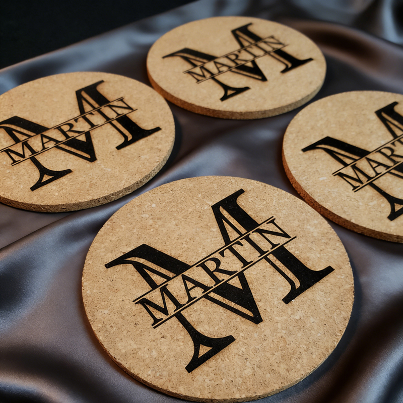 Personalized Cork Coasters Wed - Wedding Tap avaliação e preço