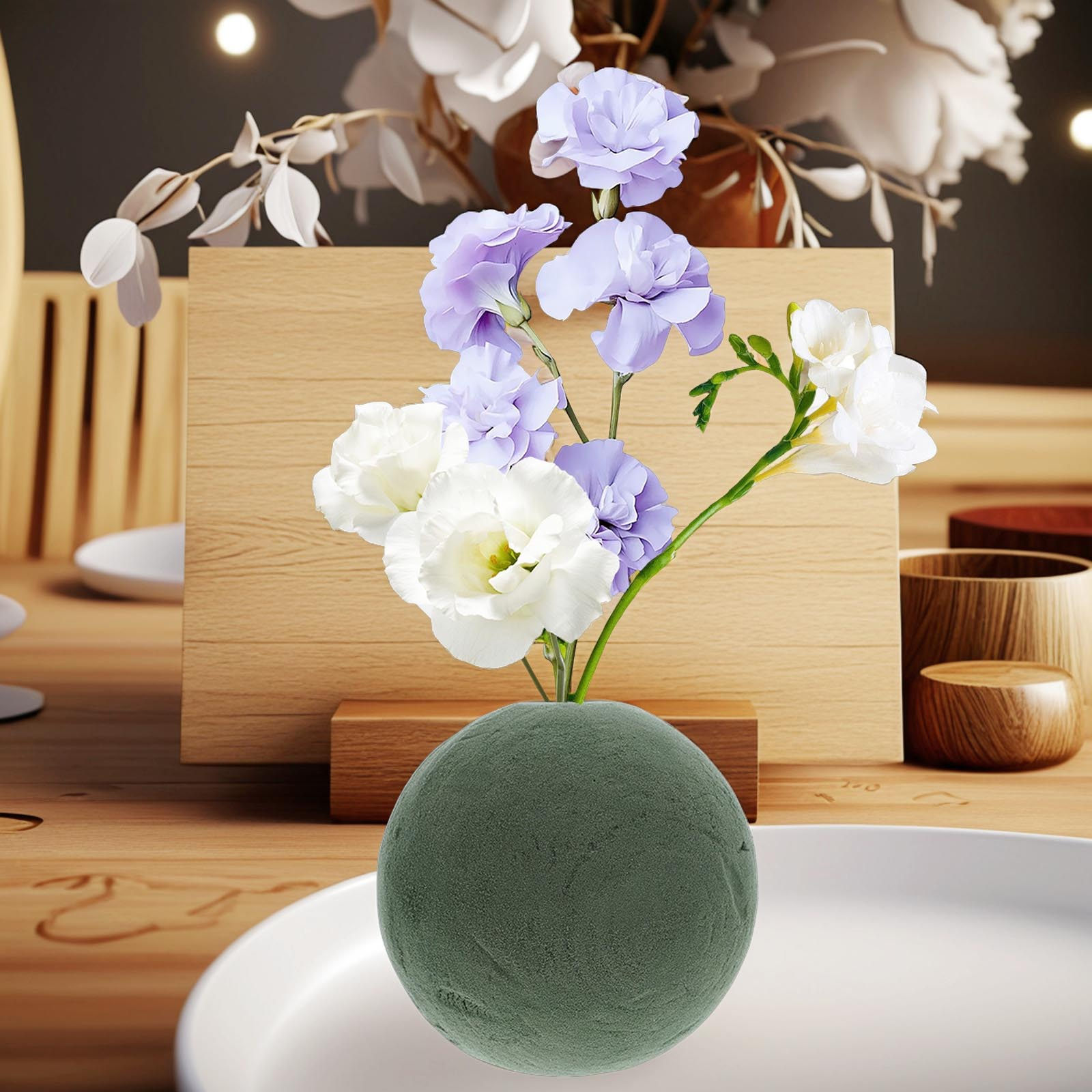 2Pcs Round Floral Foam Balls W - Wedding Supply Decor avaliação e preço
