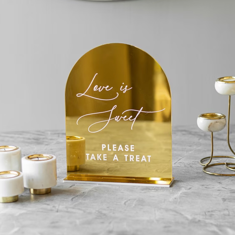 Set Of 4 Wedding Signs,In Lovi - Table Number Gold avaliação e preço