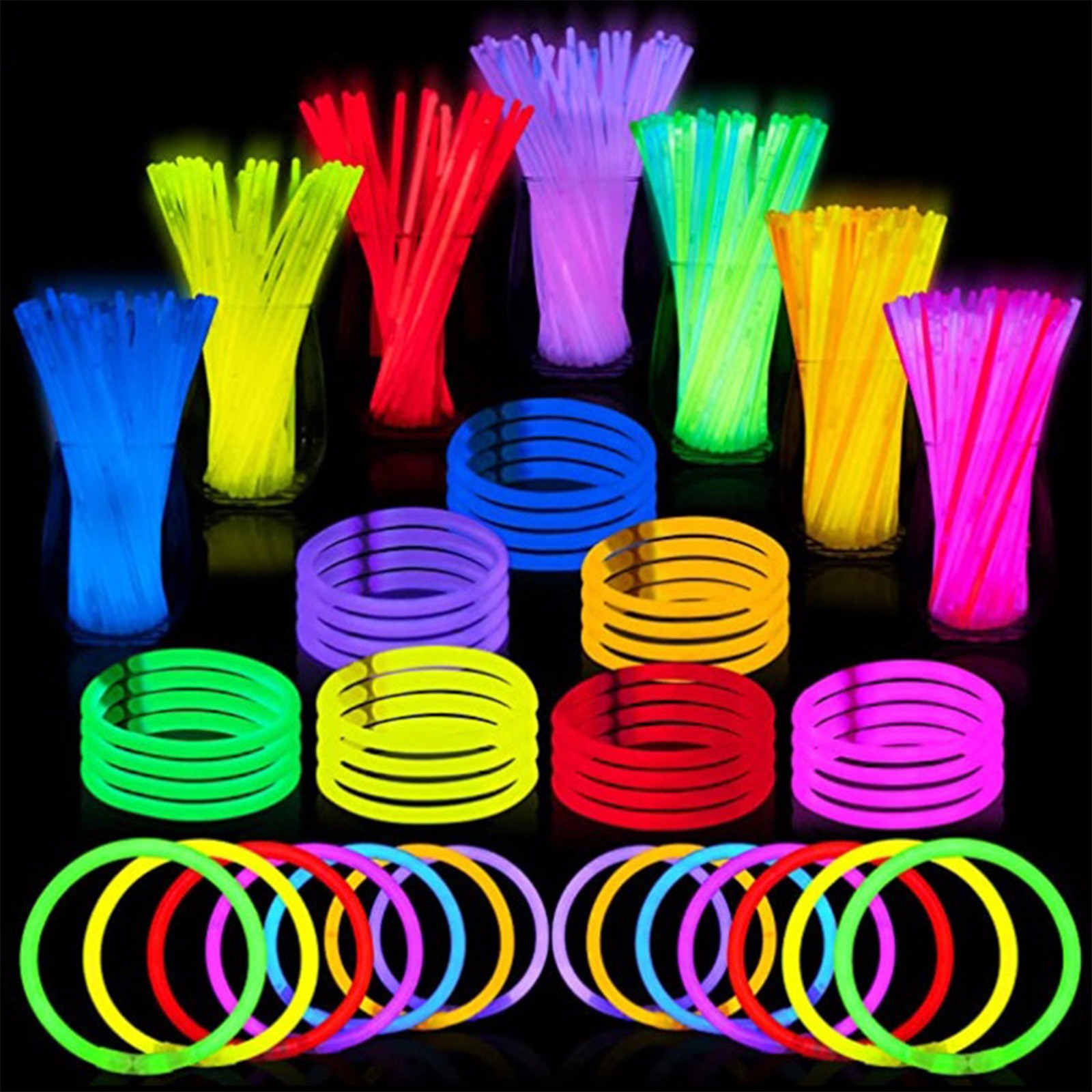 ‌100 Pack 20cm Fluorescent Glo - Wedding Supply Bulk avaliação e preço