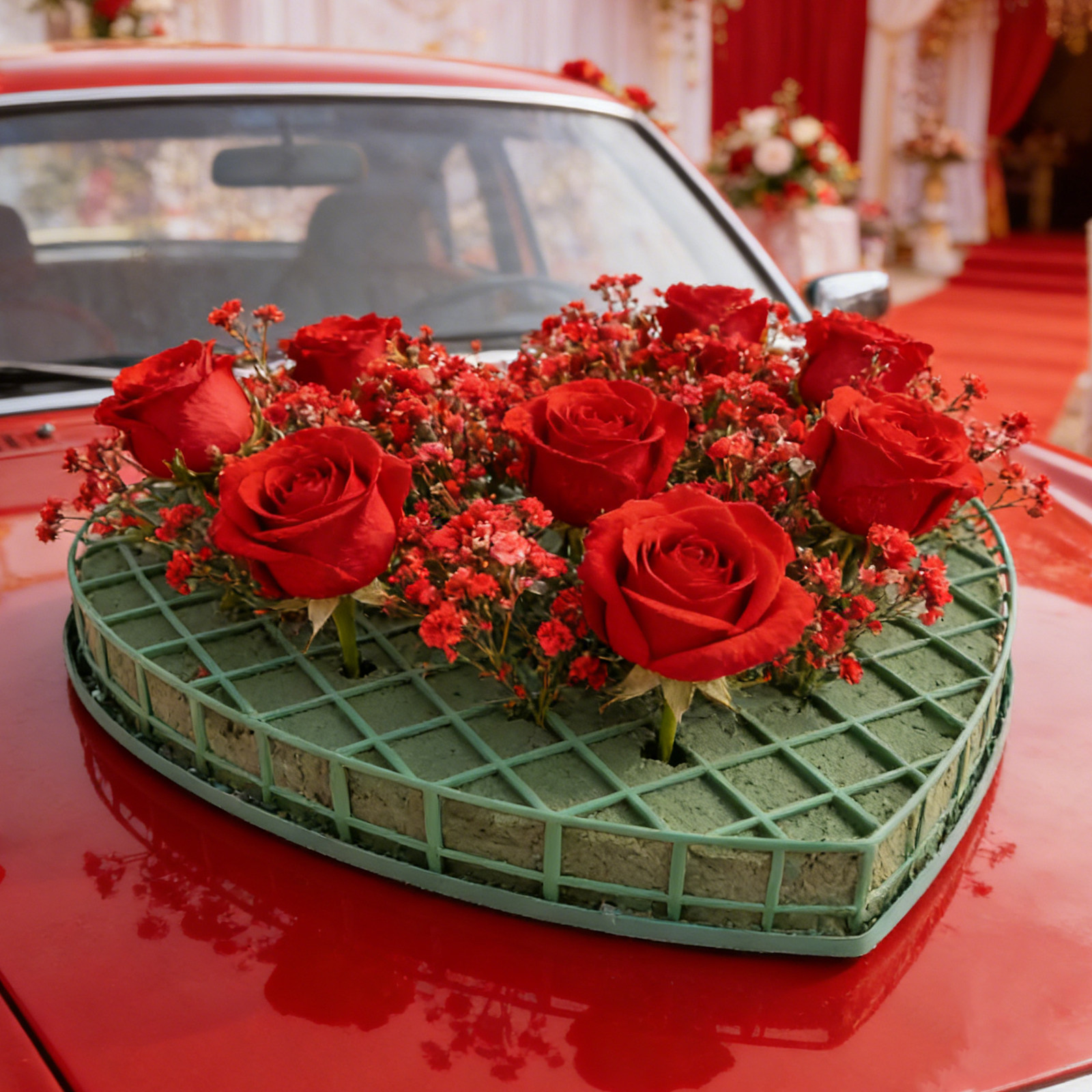 1Set Heart Floral Foam Cage Su - Wedding Supply Decor avaliação e preço