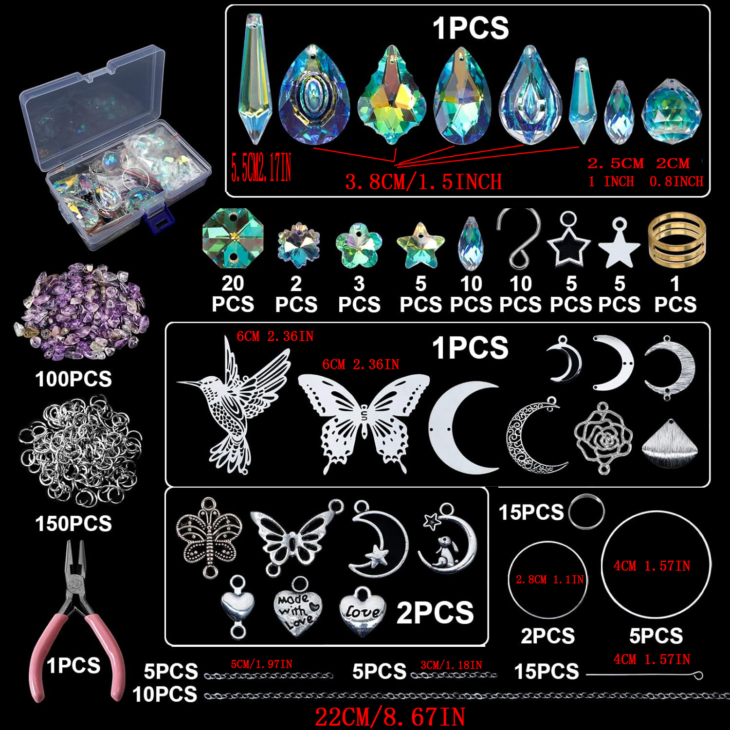 DIY 400pcs SunCatchers Making  - Wedding Supply Kit avaliação e preço