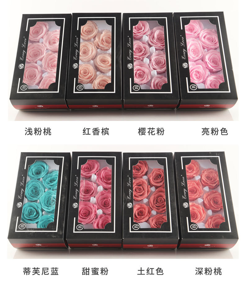 6pcs Eternal Rose Flower Heads - Wedding Supply Bulk avaliação e preço