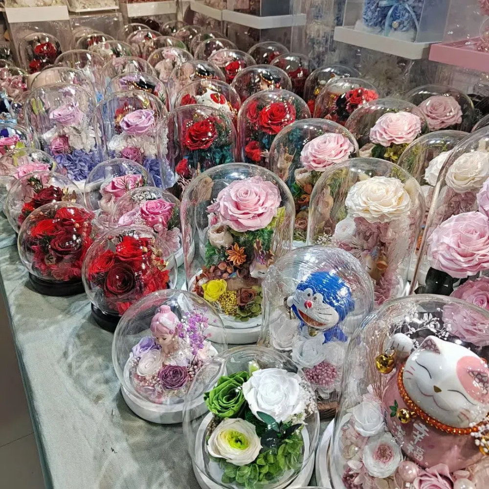 6pcs Eternal Rose Flower Heads - Wedding Supply Bulk avaliação e preço