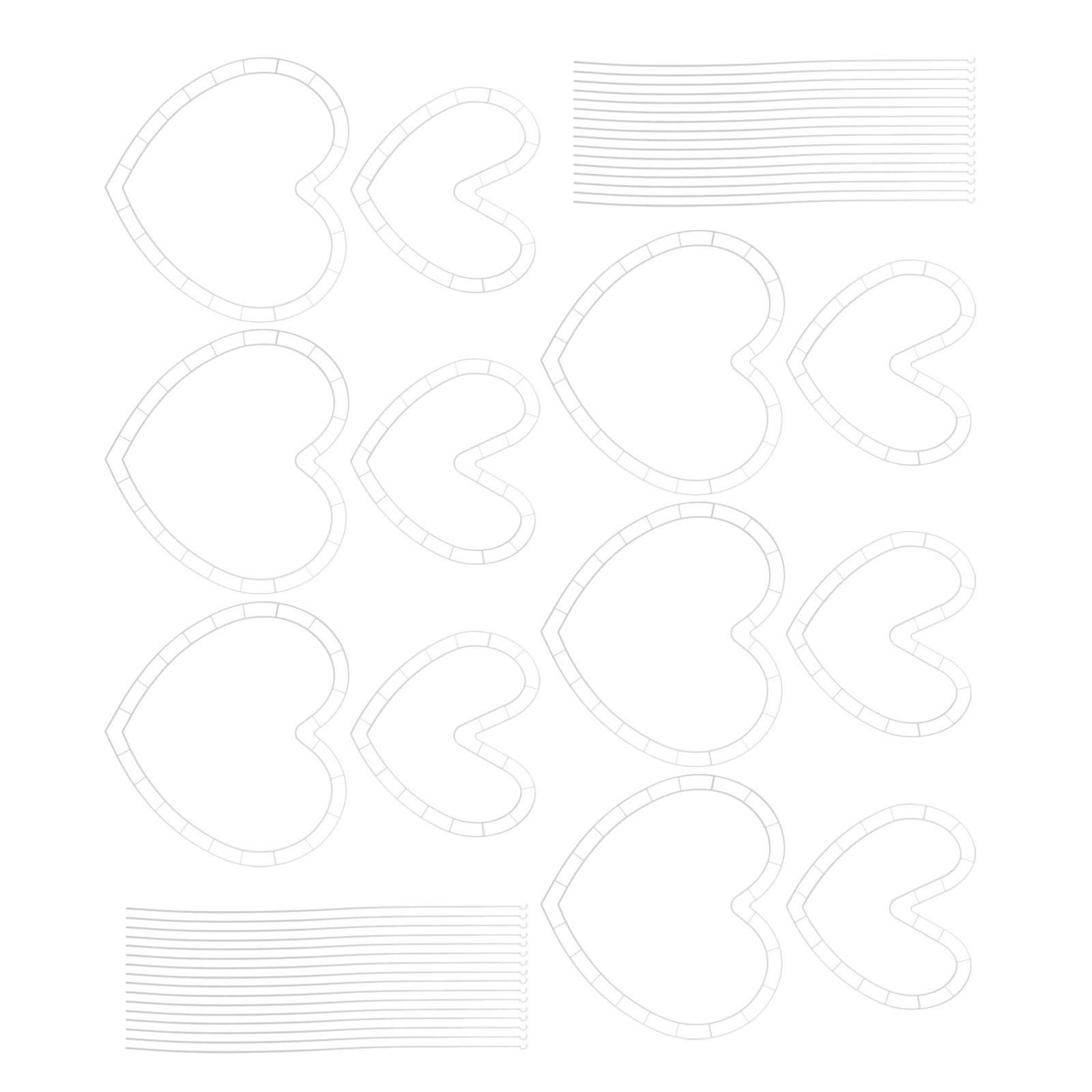 6 Sets Heart Shape Plastic Wre - Wedding Supply Decor avaliação e preço