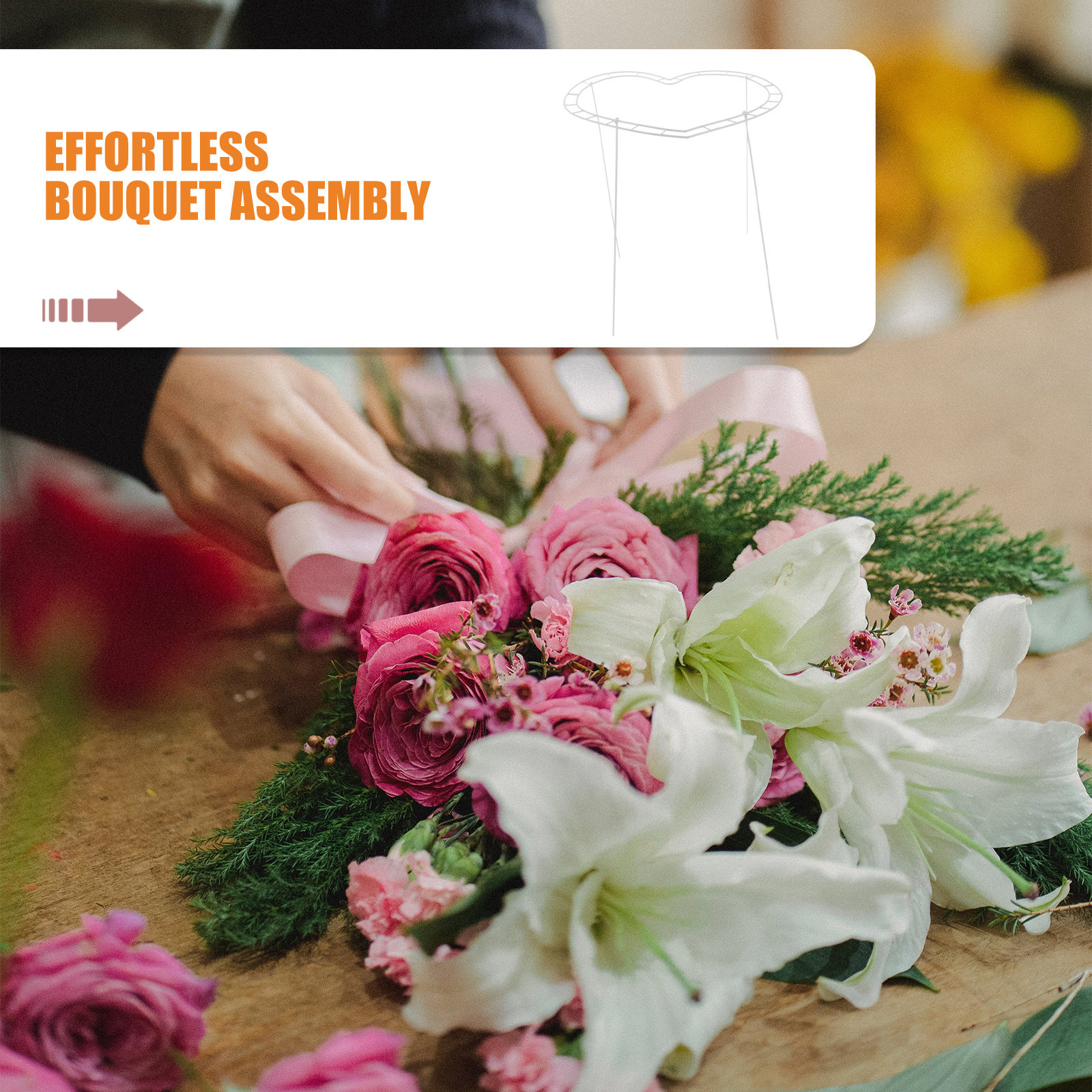 6 Sets Heart Shape Plastic Wre - Wedding Supply Decor avaliação e preço