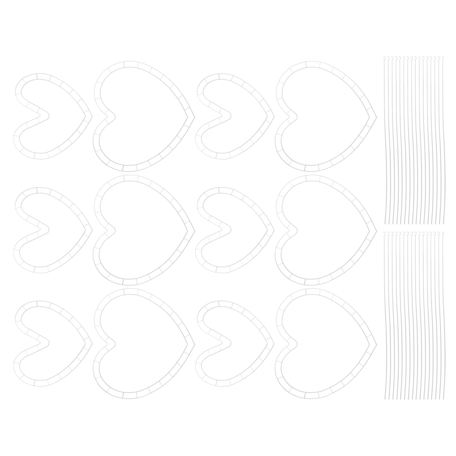 6 Sets Heart Shape Plastic Wre - Wedding Supply Decor avaliação e preço
