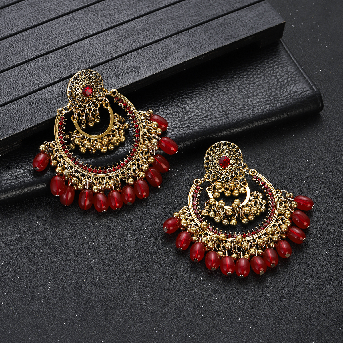 Boho Vintage Gold Color Jhumka - Indian Wedding Supply avaliação e preço