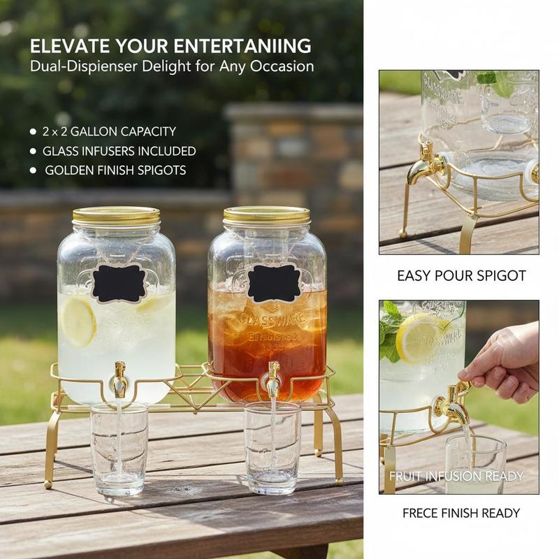 Glass Liquid Container 2 Gallo - Wedding Tap avaliação e preço