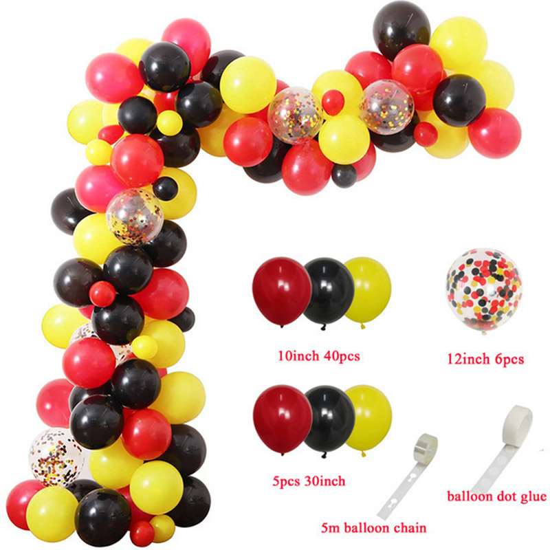 Red Black Yellow Balloon Garla - Wedding Supply Kit avaliação e preço
