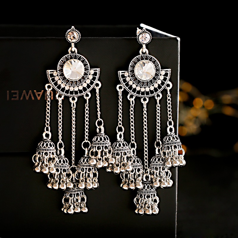 Indian Jhumka Earrings Gold Sl - Indian Wedding Supply avaliação e preço