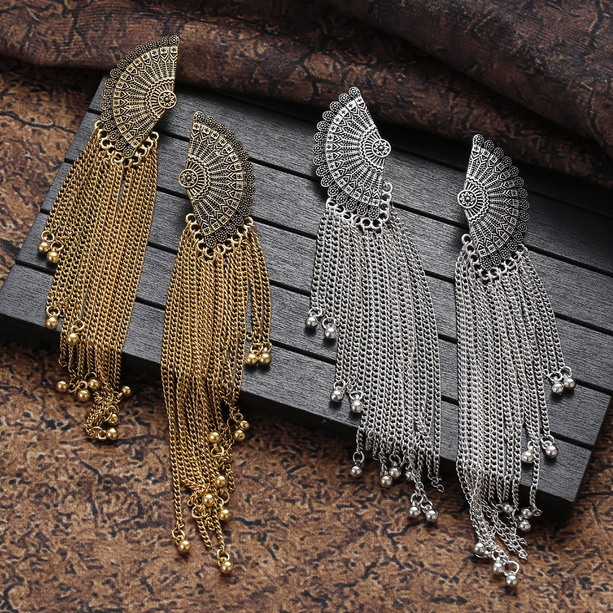 Indian Jhumka Earrings Gold Sl - Indian Wedding Supply avaliação e preço