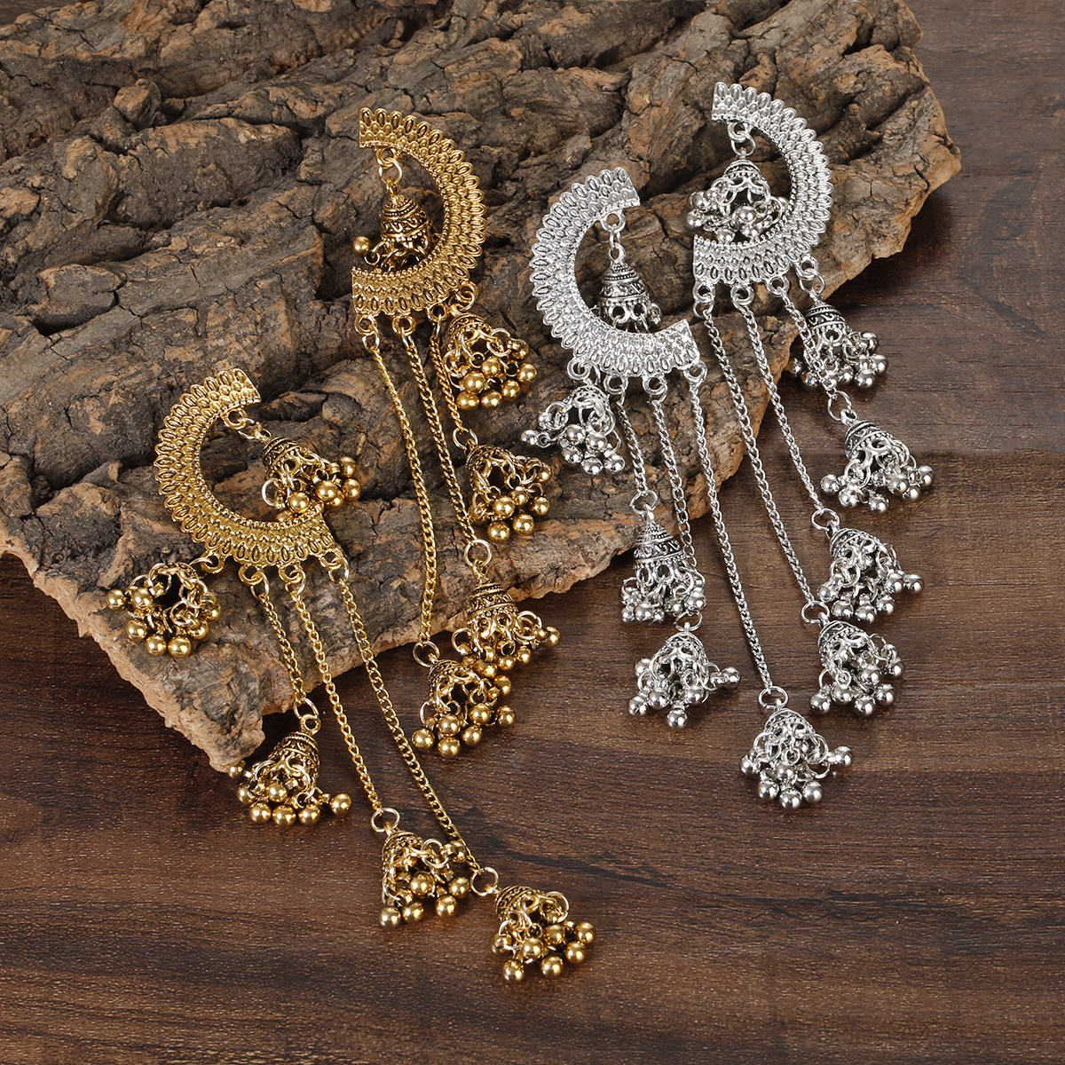 Indian Jhumka Earrings Gold Sl - Indian Wedding Supply avaliação e preço