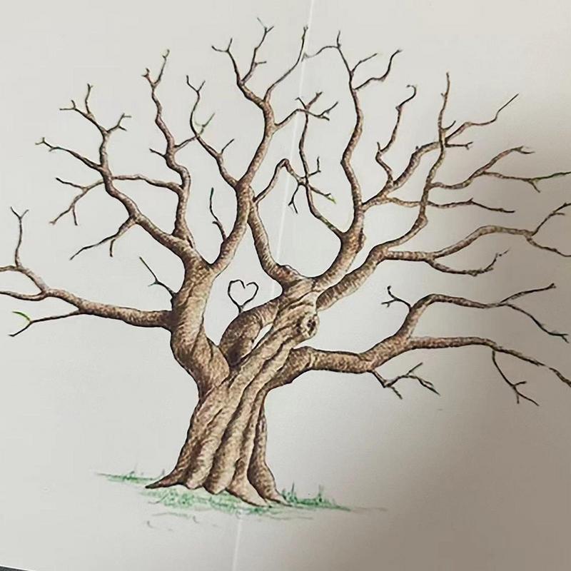 Wedding Fingerprint Tree Paint - Personalized Guest Book avaliação e preço