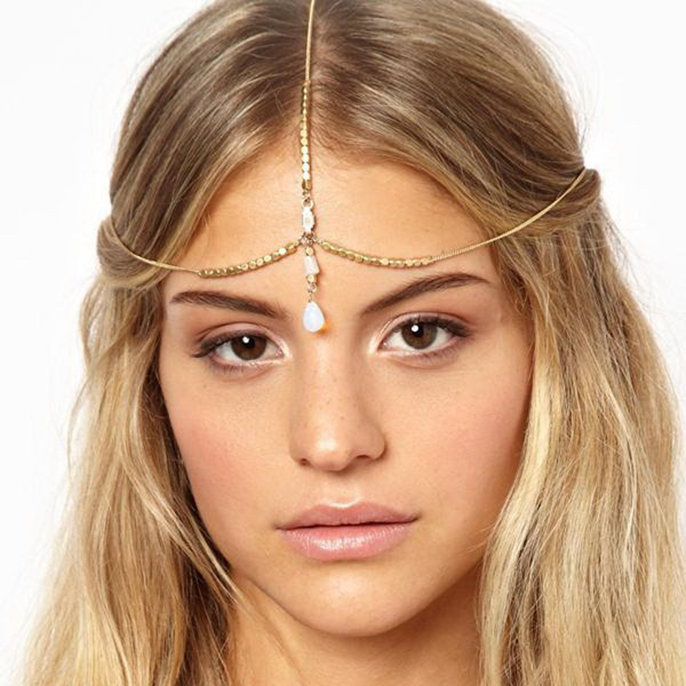 Boho Ethnic Forehead Head Chai - Indian Wedding Supply avaliação e preço