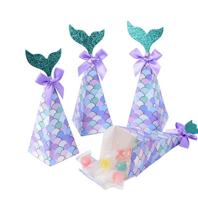 10Pcs Little Mermaid Candy Box - Wedding Favor Box avaliação e preço