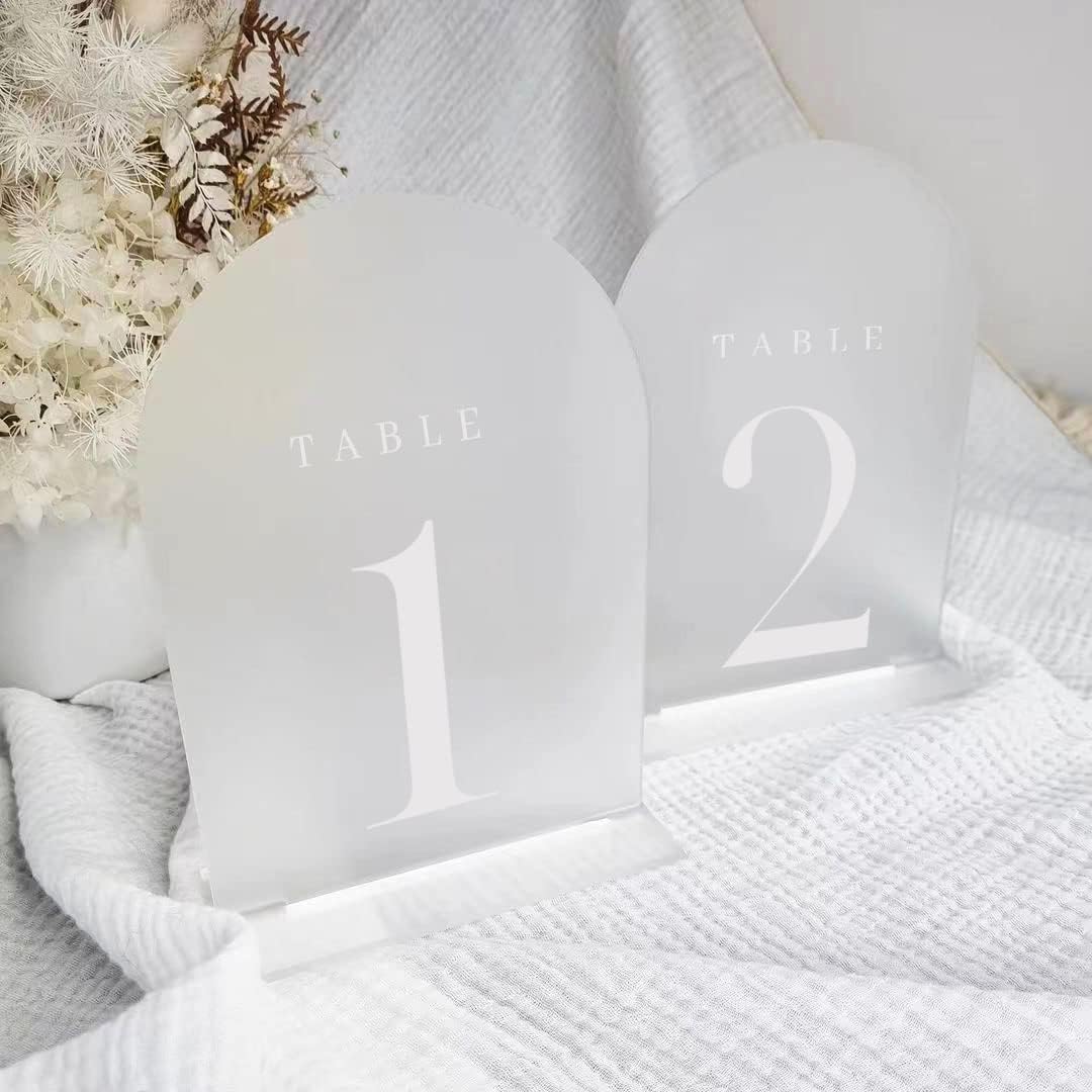 Arch Acrylic Table Numbers wit - Table Number Gold avaliação e preço