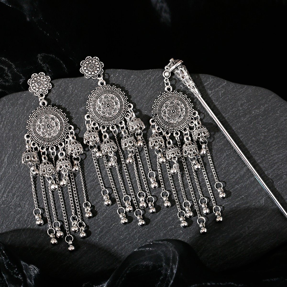 Chain Pendientes Earring And H - Indian Wedding Supply avaliação e preço