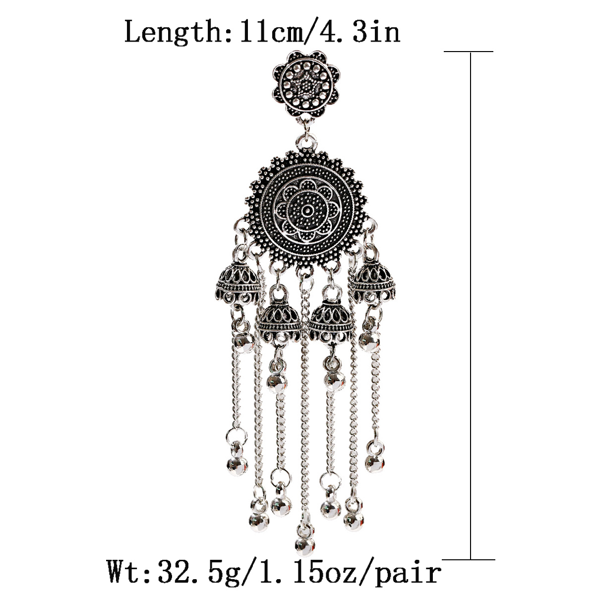 Chain Pendientes Earring And H - Indian Wedding Supply avaliação e preço