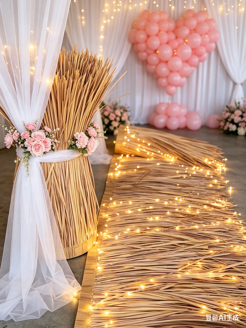 10m hot melt simulated thatch  - Wedding Party Supply Store avaliação e preço