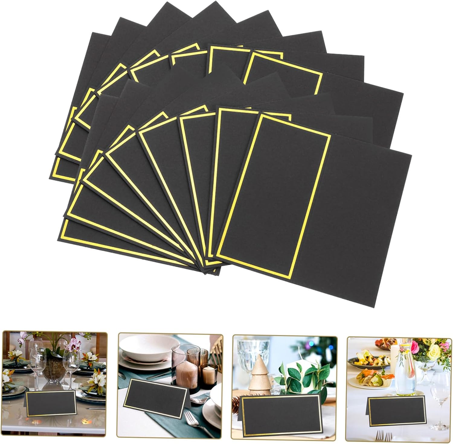 10/20/50pcs Black Gold Name Pl - Table Number Gold avaliação e preço