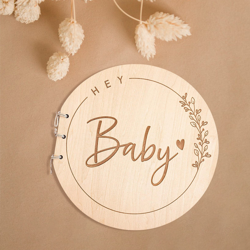 Wooden Circular Cover Message  - Personalized Guest Book avaliação e preço