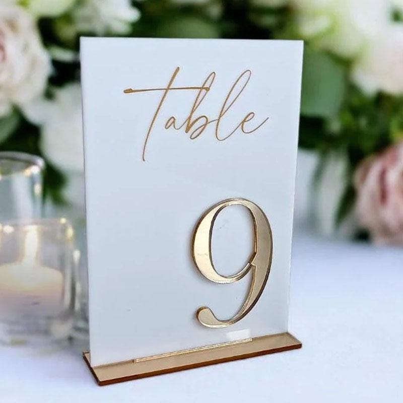 Wedding Table Numbers for Cere - Table Number Gold avaliação e preço