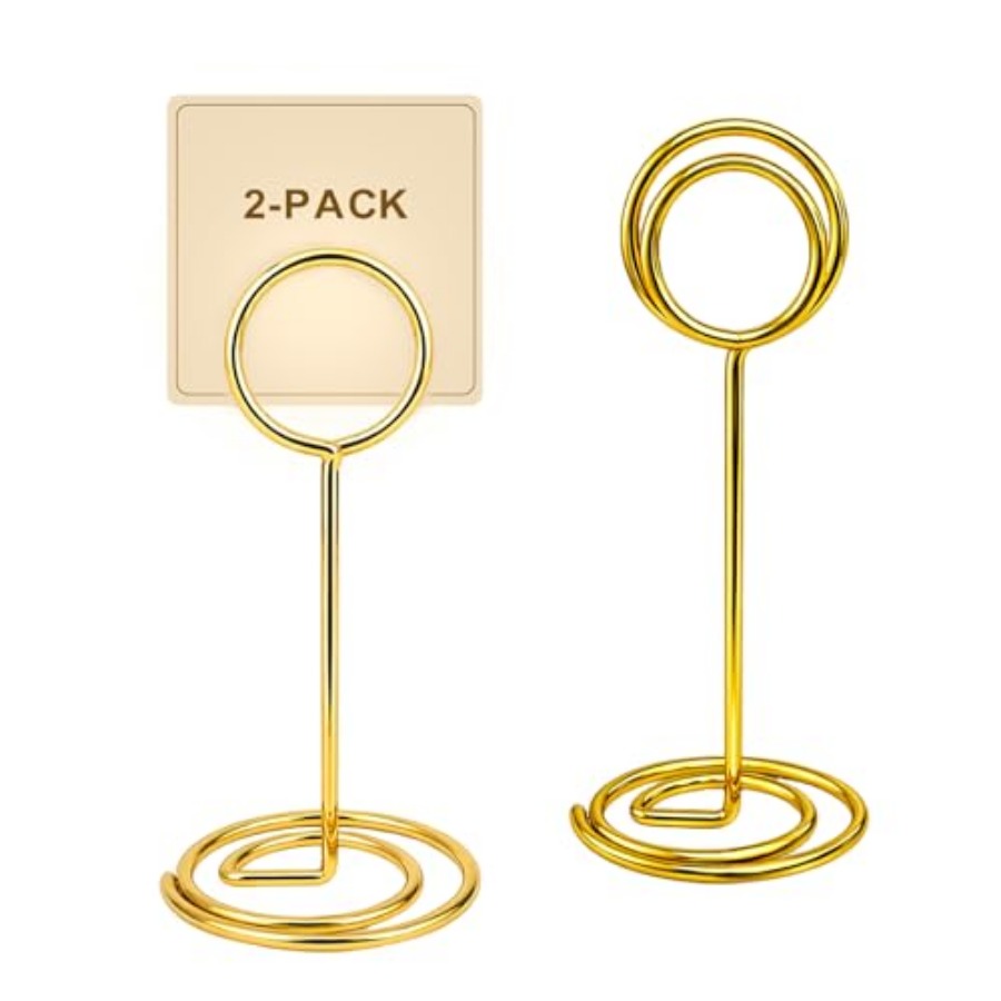 Gold Metal Table Number Holder - Table Number Gold avaliação e preço
