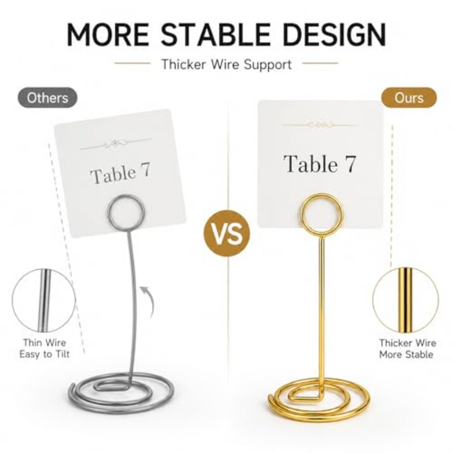 Gold Metal Table Number Holder - Table Number Gold avaliação e preço
