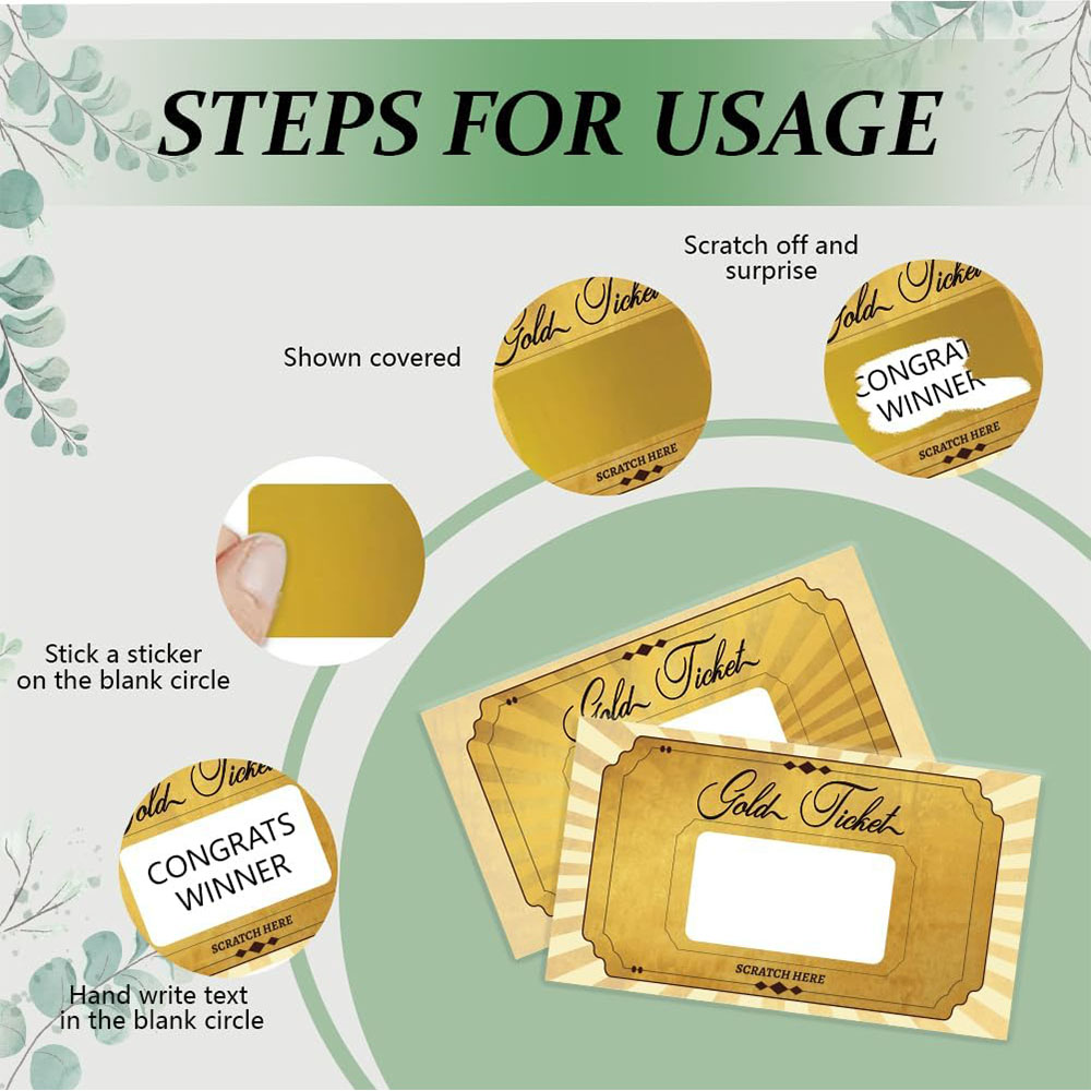 20 pcs Gold Scratch off Cards  - Wedding Supply Business avaliação e preço